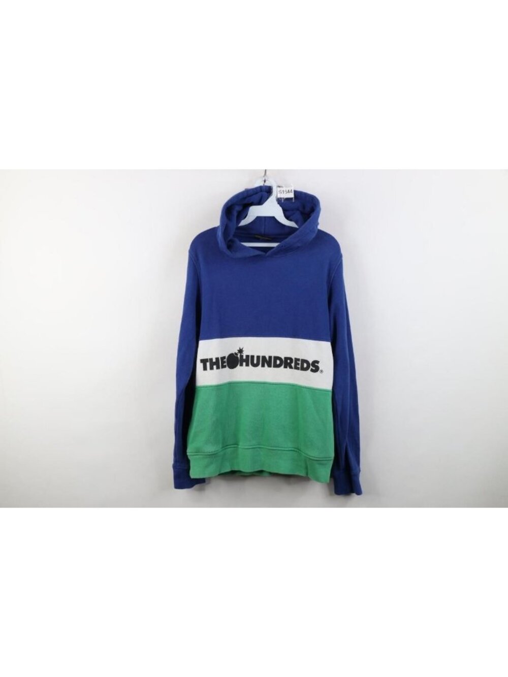 Vintage Y2K The Hundreds Mens Small Streetwear Color Block Hoodie Sweatshirt